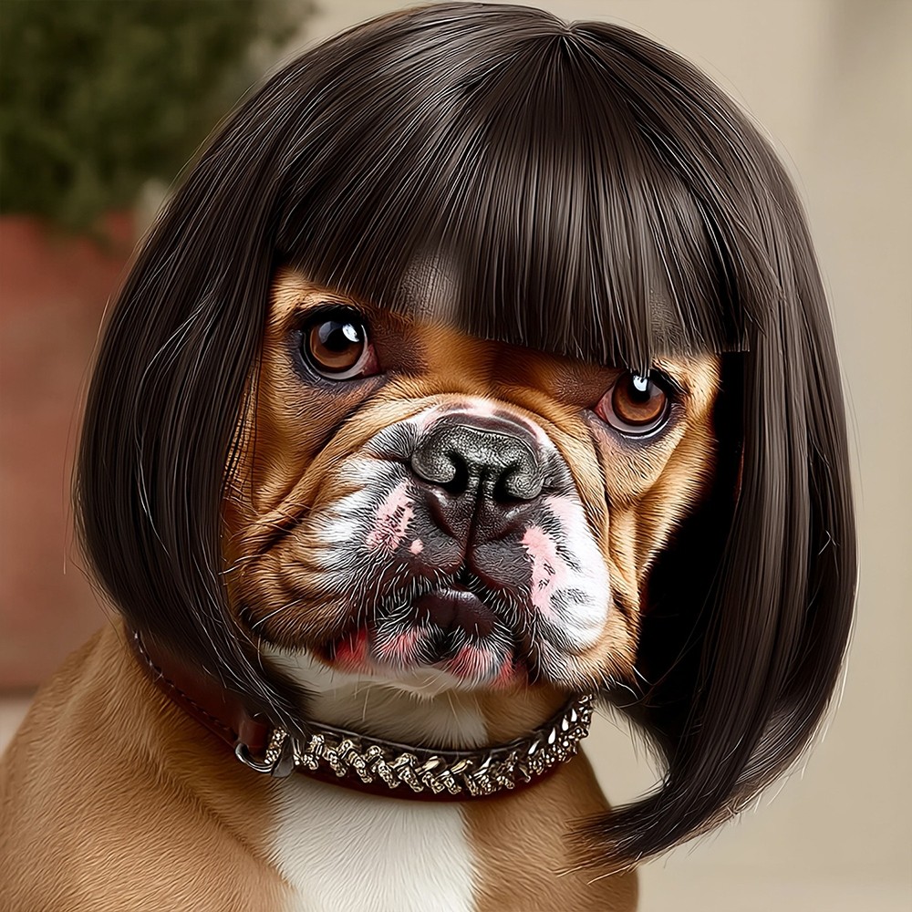 Lovely Charming Funny Eye-Catching Soft Comfortable Pet Universal Decorative Wig