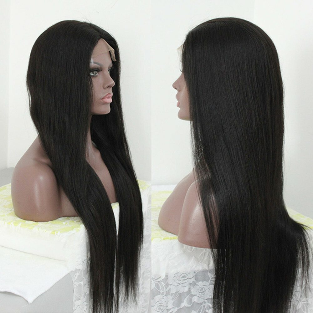 Front Lace Wig Full Wigs 100% Virgin Brazilian Human Hair Wigs Silky Straight