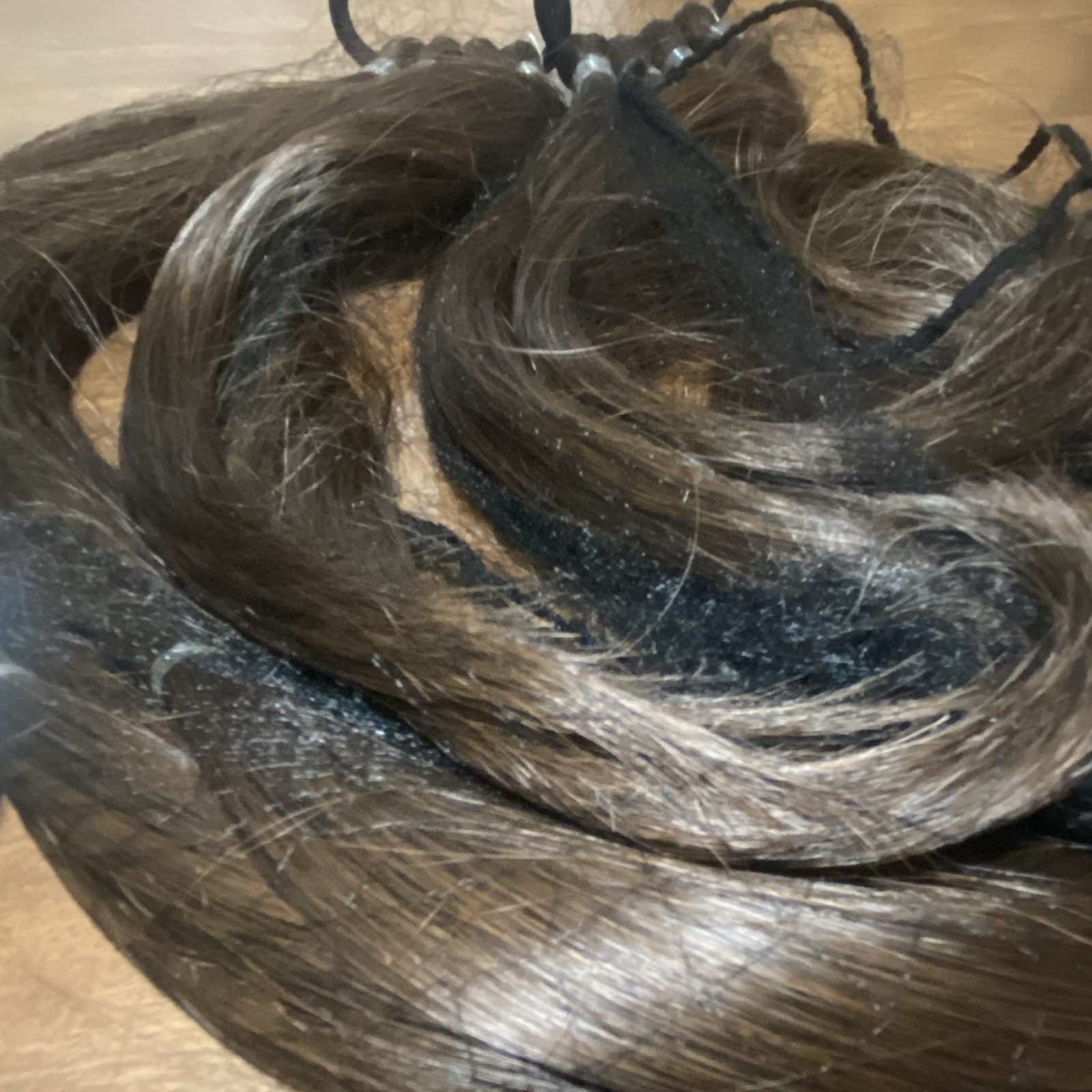 Human Hair I-Tip Extensions Medium Brown Straight 4 lengths and 8 bundles