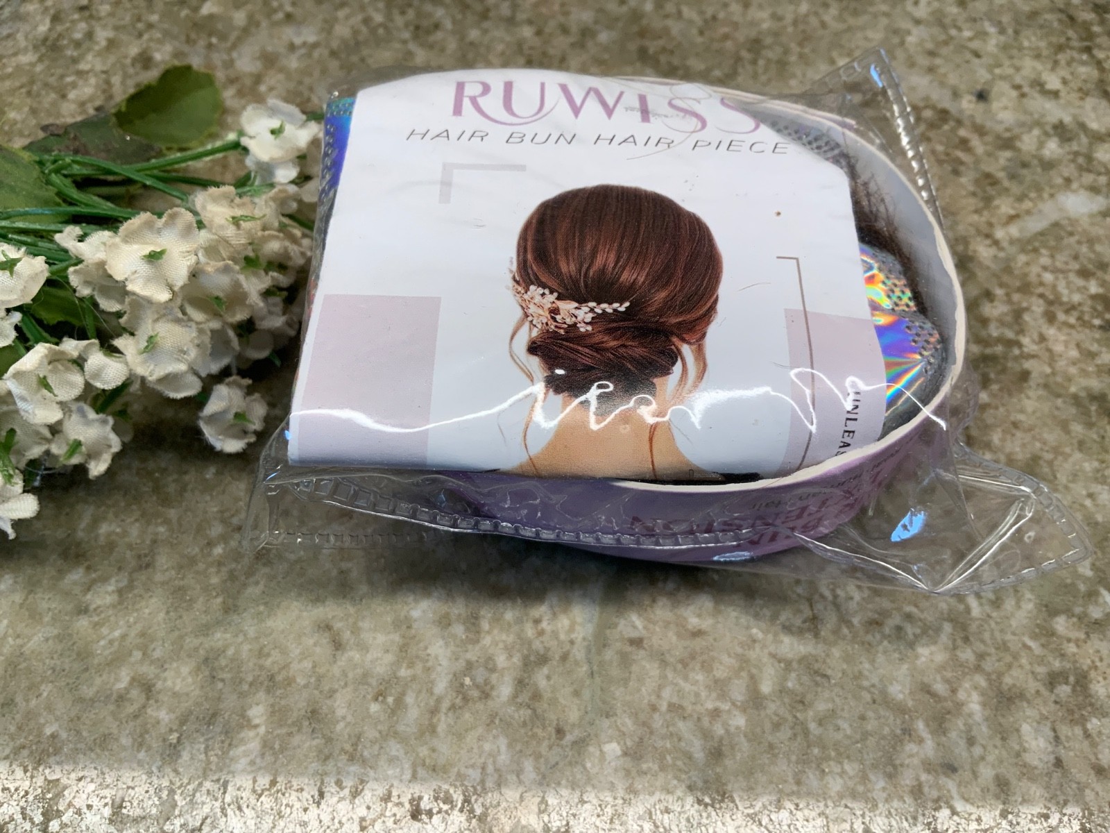 RUWISS Claw Clip Messy Bun Hair Piece Real Human Hair Buns Wavy Curly Chignon Ha
