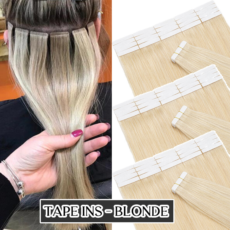 CLEARANCE Real Human Remy Hair Extensions Tape In Invisible Skin Weft 40PCS 100G