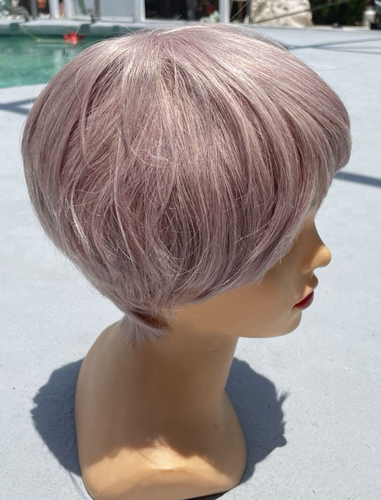 NIP Xuchang Yingduo Short Wispy Longer Bang Wig Salt & Pepper H11-Grey