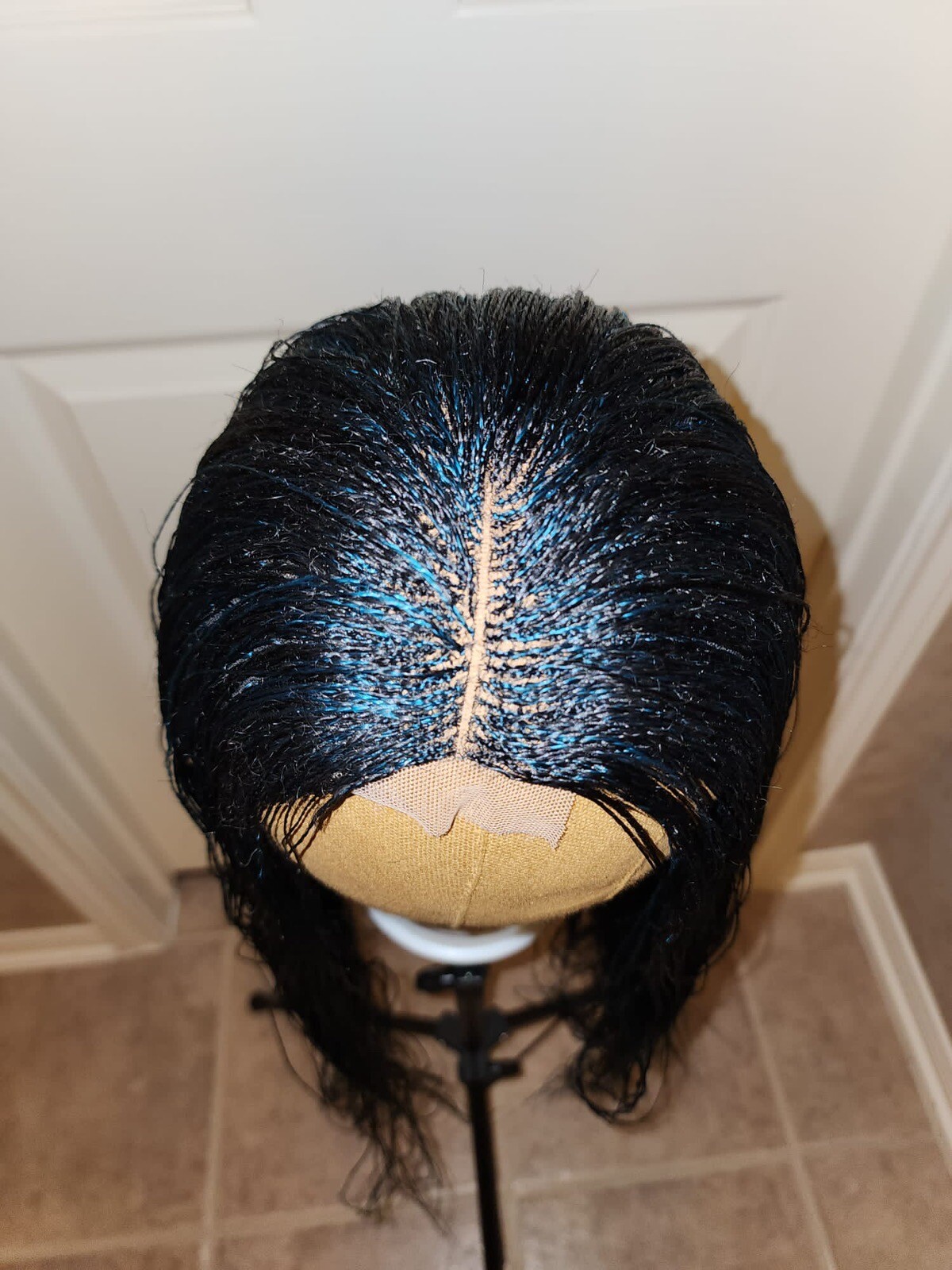 Long Afro Braided Wig Nano Micro Braids Wigs