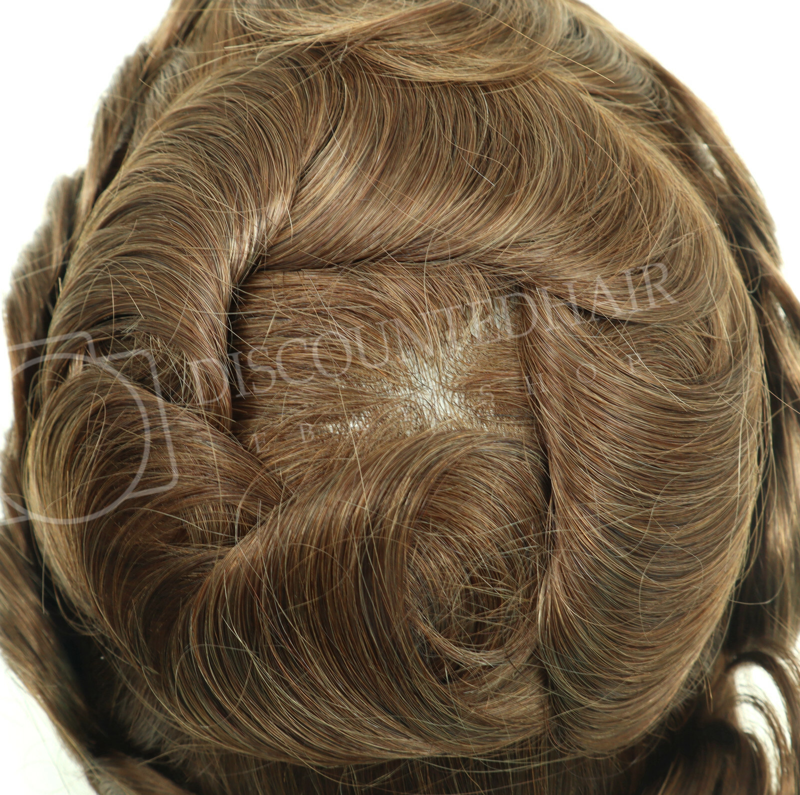 Mens Hair Replacement System Micro Thin Skin Natural Human Hairpiece Toupee #5R