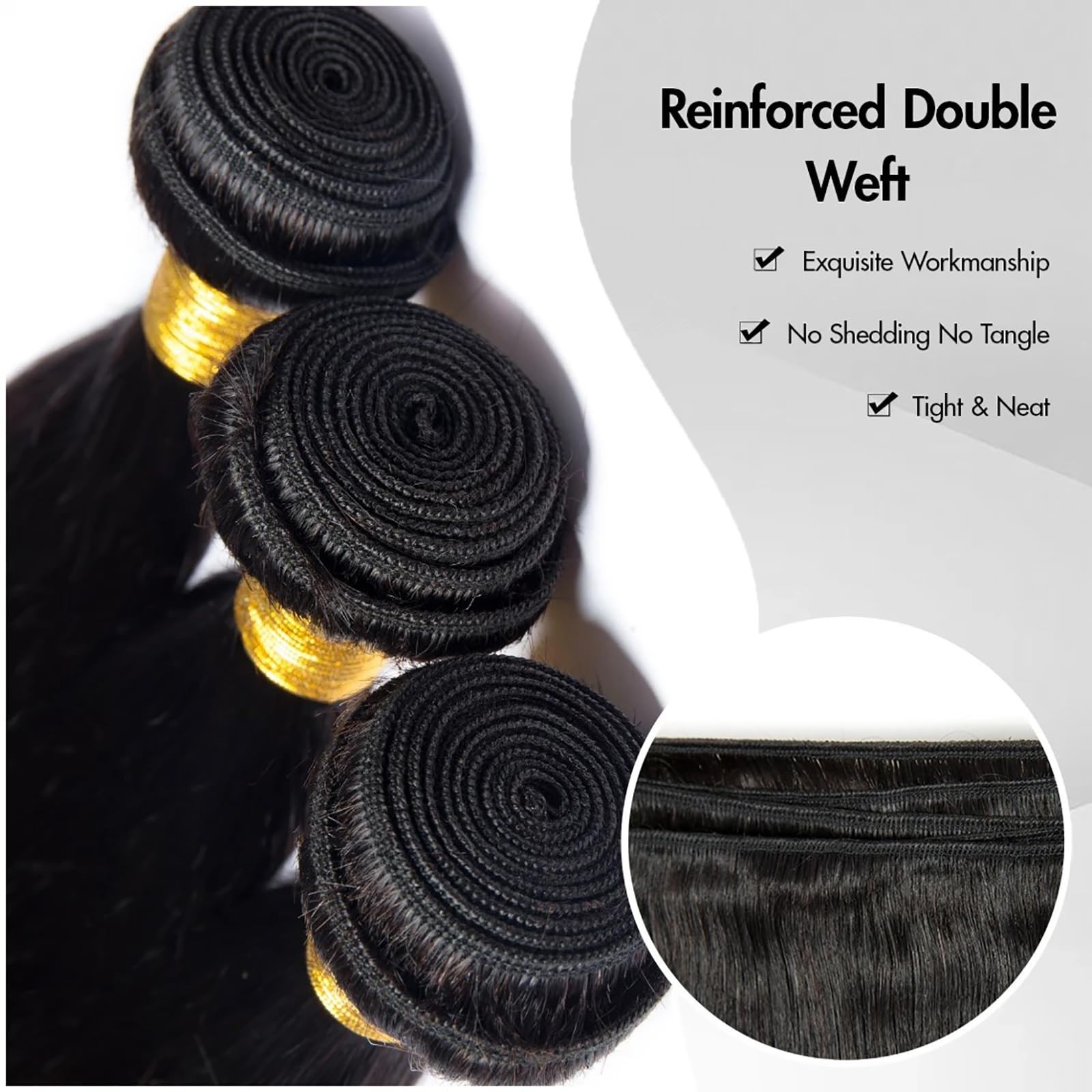 16-22 Inch Straight Human Hair Bundles – 100% Unprocessed Virgin Extensions, Thi