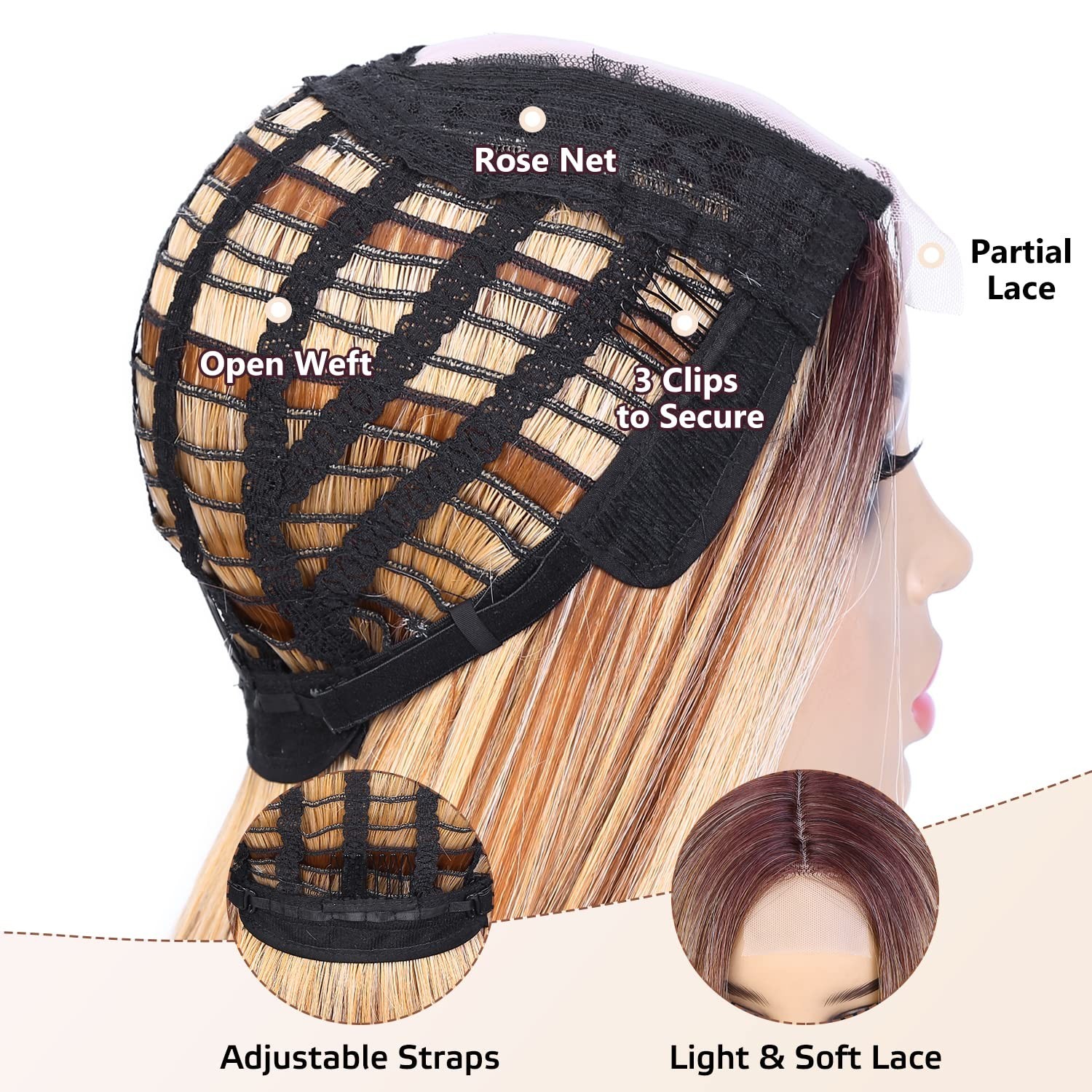 30-Inch Ombre Highlight Blonde Wigs for Black Women – Luxurious & Stylish