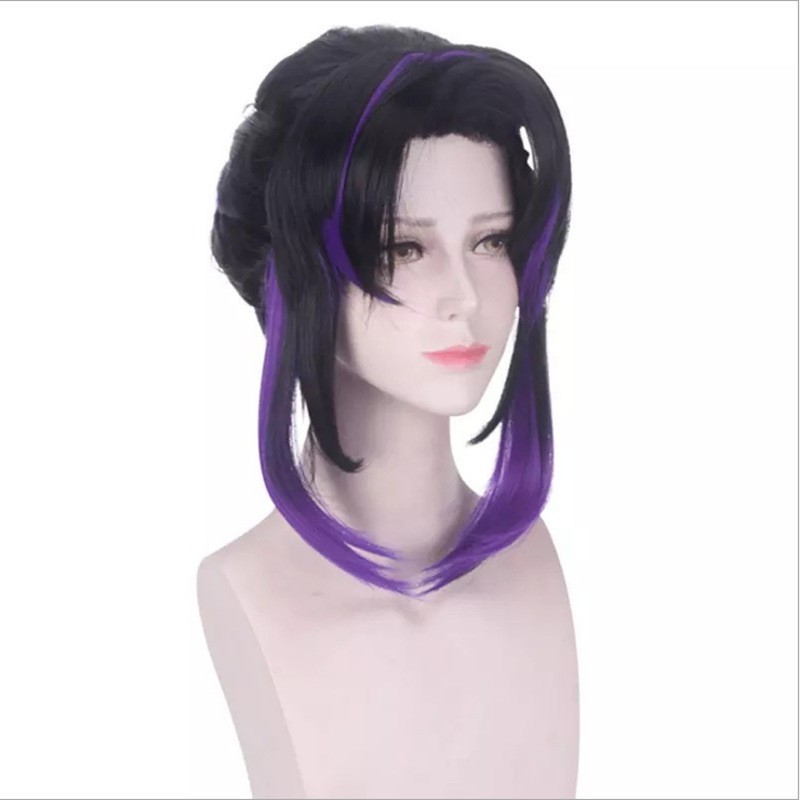 Shinobu Kocho Insect Hashira Purple Ombre Wig Heat Resistant Synthetic Cosplay