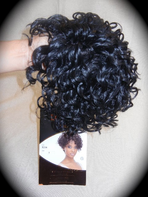 Shake-n-go Freetress EQUAL Synthetic Wig NAME: KIM short unbalanced Curly style