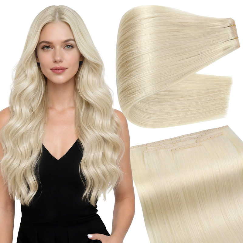 Full Shine Butterfly Weft Hair Extensions 24 Inch 100 G 5 Pcs Micro Beads