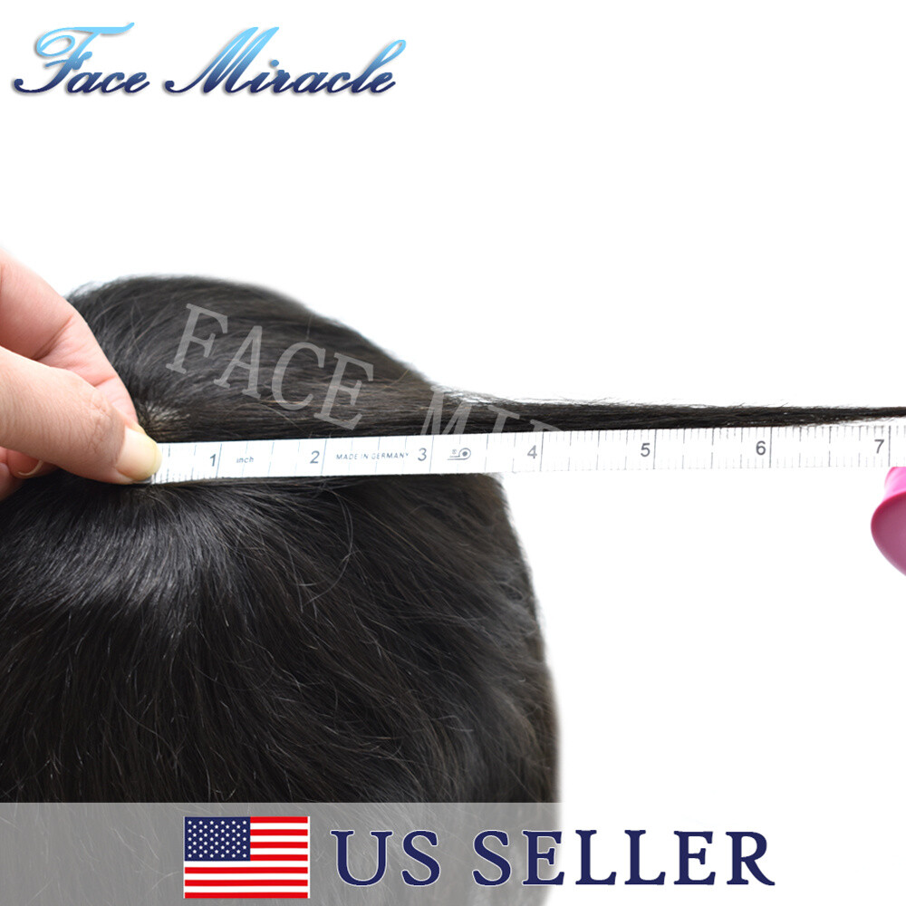 Full PU Toupee for Men Human Hair Replacement Systems Thin Skin Mens Toupee Wigs