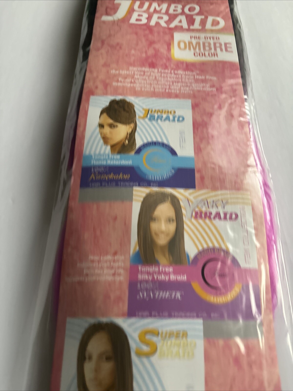 jumbo braid premium soft hair. Remy Feeling Plum Colored Ombré TT1B/plum