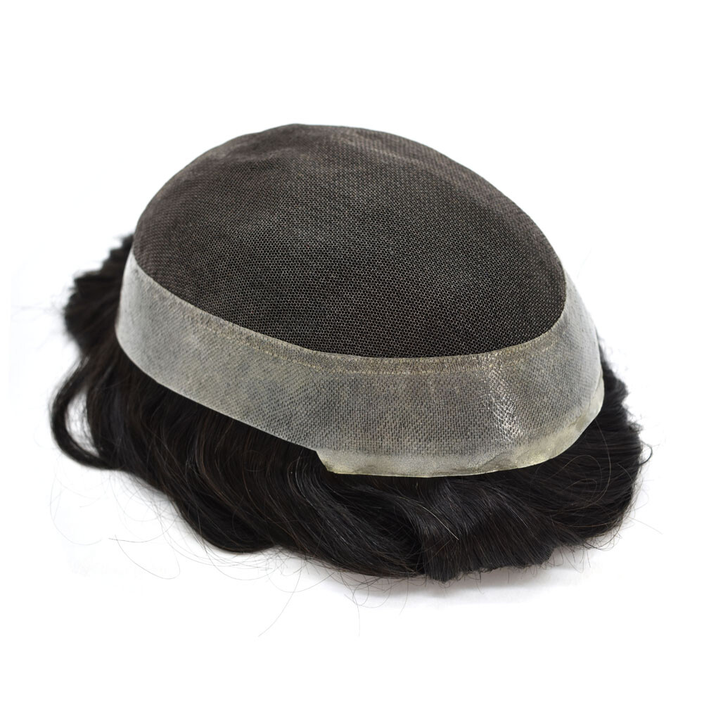 Mens Toupee French Lace Natural Human Hair piece Invisible PU Wigs Australia
