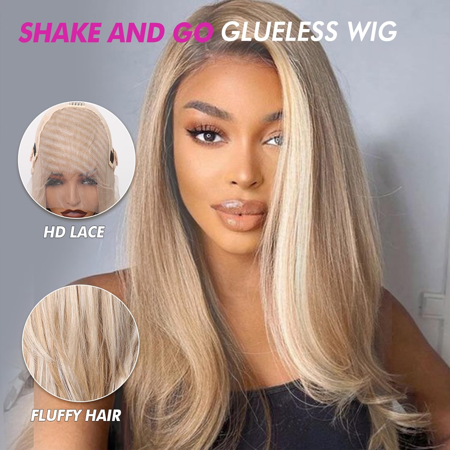 testar 613 13×6 Lace Front Wig Long Blonde Wigs for Women HD Transparent Lace…