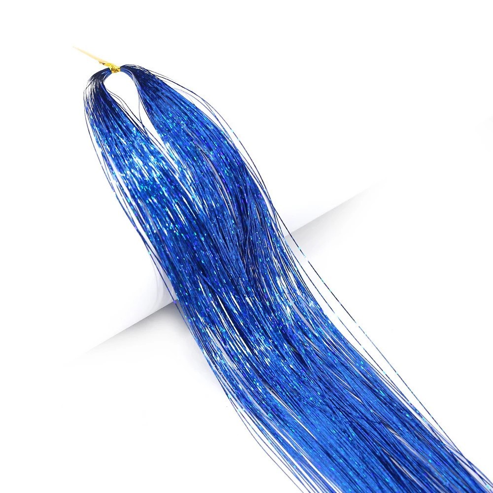 Sparkle Hair Tinsel Holographic Glitter Extensions Highlights False Hairstyling