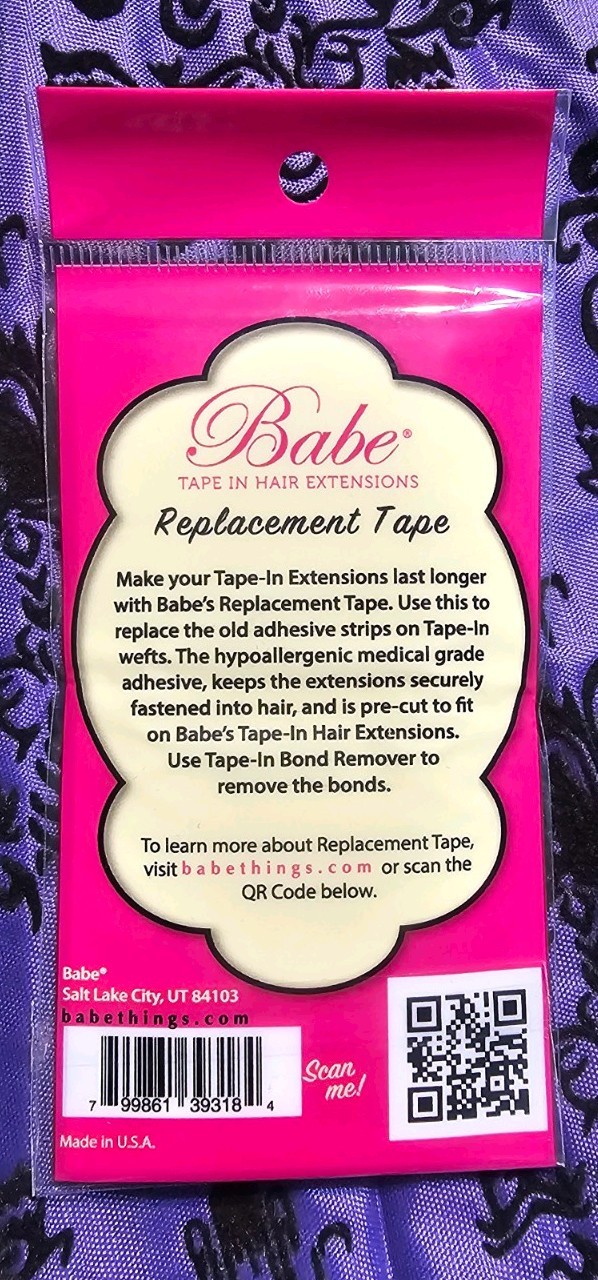 (2 pack) BABE Tape-In Hair Extension Replacement Tape (48 pieces per pack)