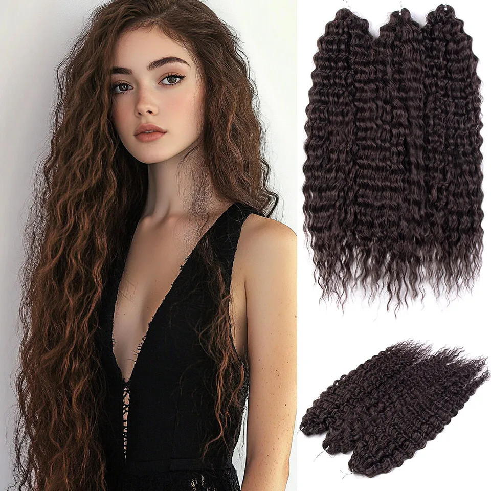 Ariel Hair Synthetic Twist Crochet Curly Hair 24 Inch Water Wave Braid Hair