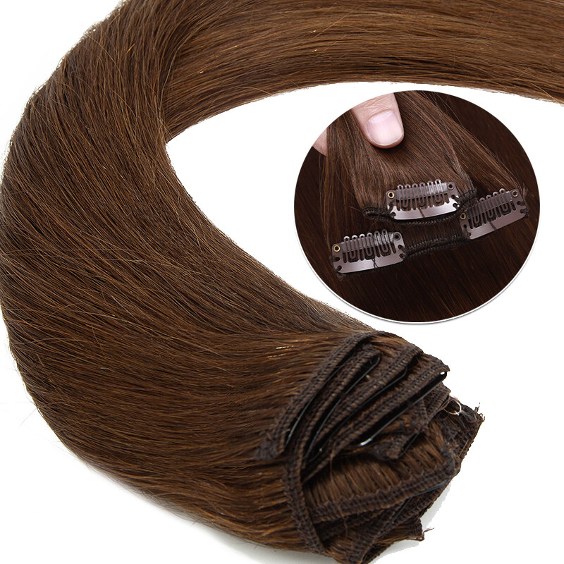 Premium Hair Extensions Clip In Real Remy Human Hair 8PCS Full Head Hairpiece US