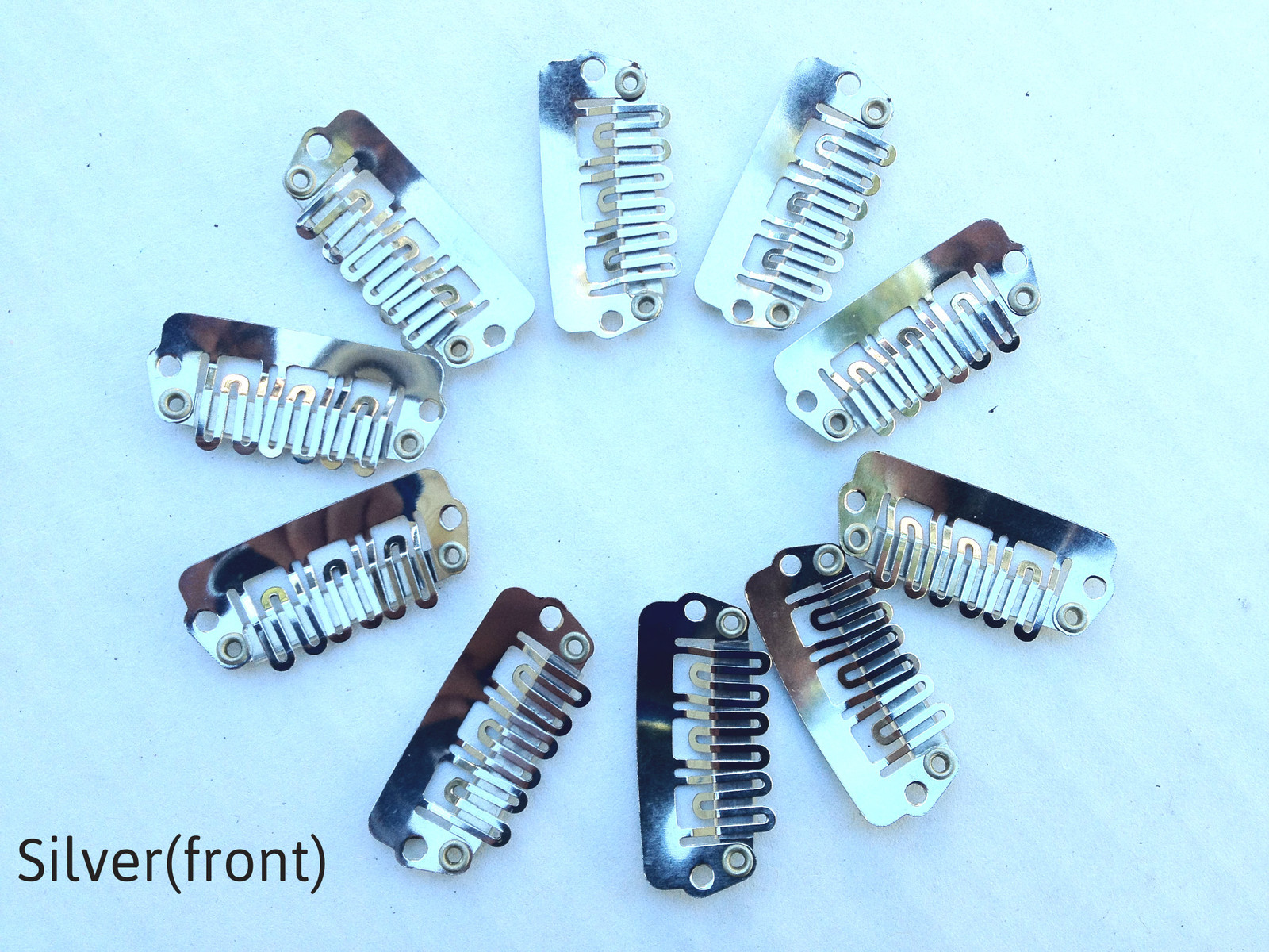 20 High Quality Snap Clips for Wig/Hair Extensions Metal U-Shape Pins 5 Colors