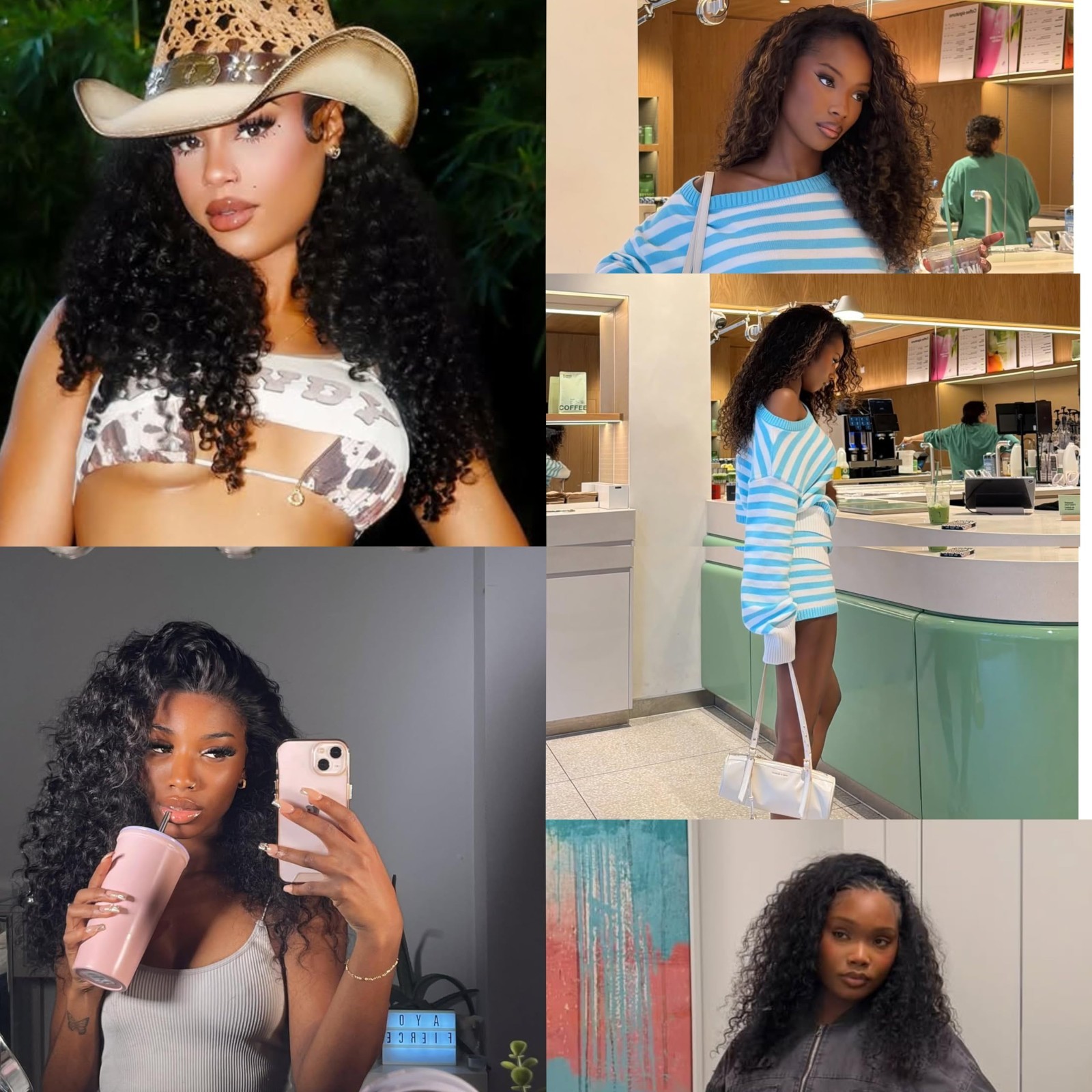 Curly Human Hair Bundles 14-20 Inch Raw Extensions, 3C/4A Spiral Ends, Natural C