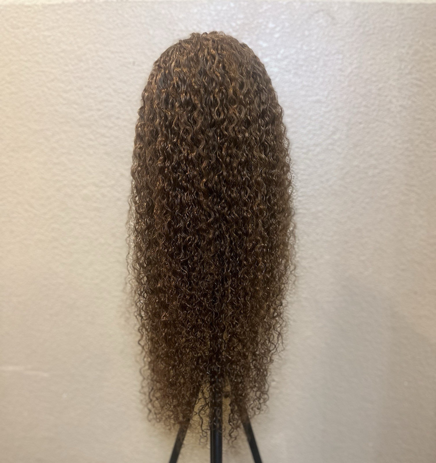 24” Human Hair 13×4 Lace Front Wig | 180% Density Jerry Curly | Dark Brown