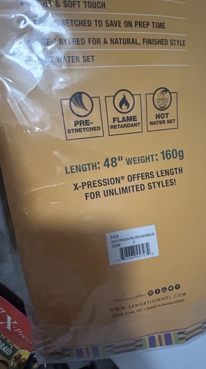 2X Xpression pre-stretched braid 48 inches(only one in the package)