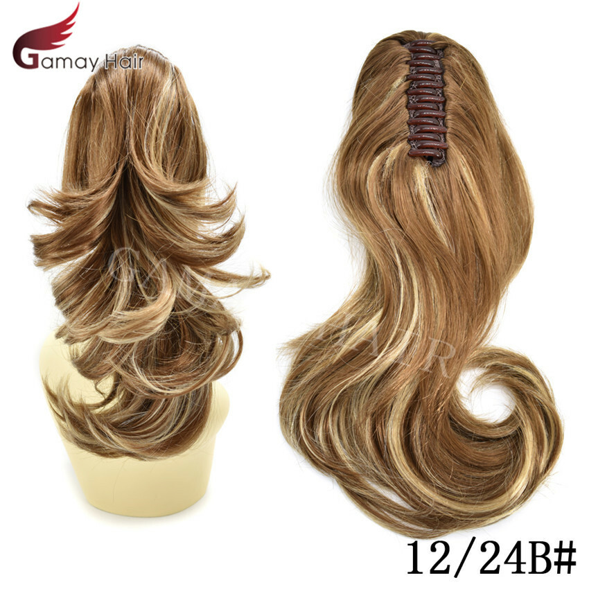 Thick Jaw Claw Clip In Ponytail Curly Wavy Hair Extensions Natural As Human Hair