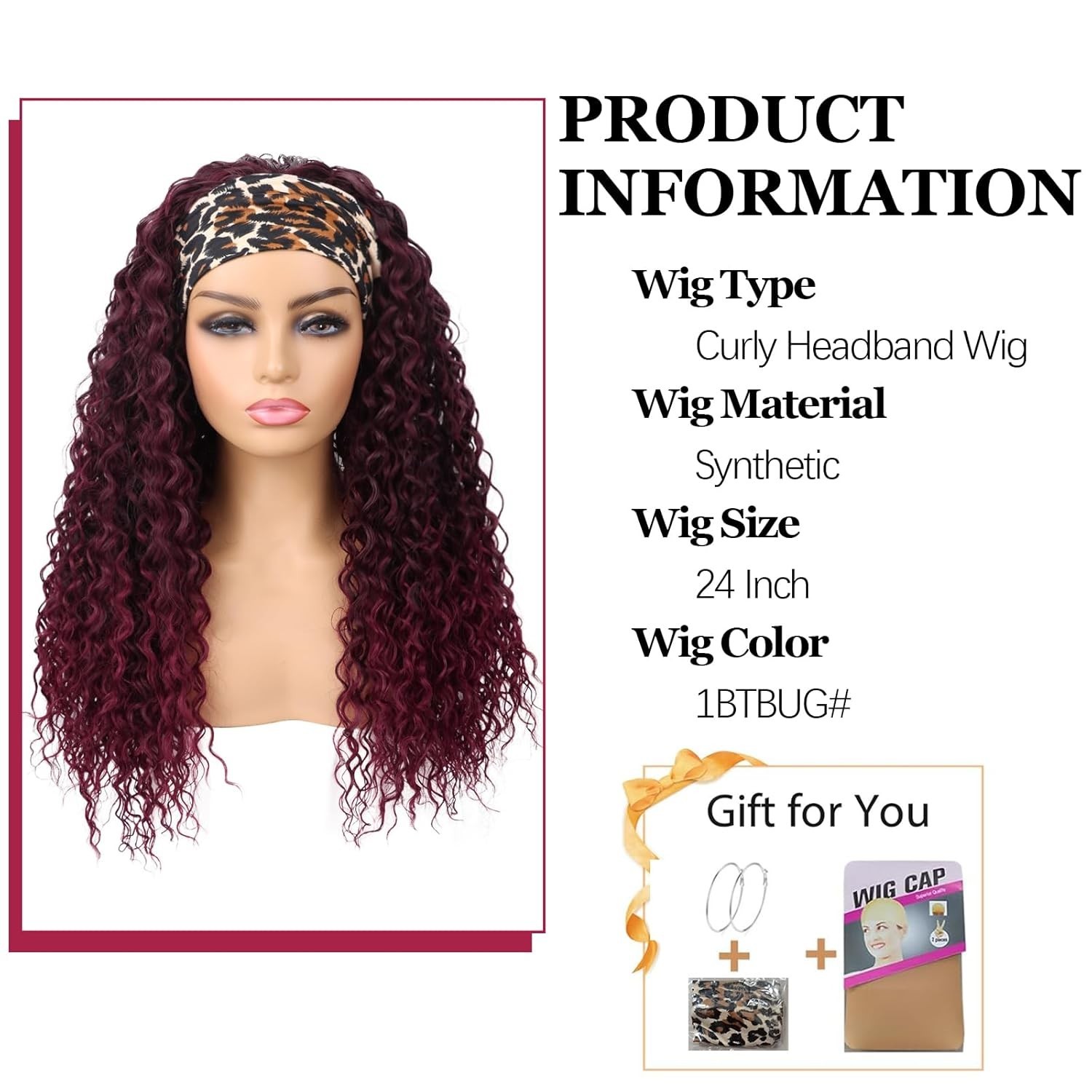Red Headband Wigs for Black Women Wet and Wavy Headband Wig Ombre Red Curly S…