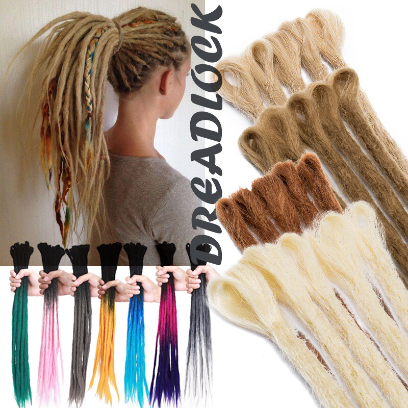Ombre Wool 100% Handmade Dreadlocks Crochet Braid Hair Extensions Thick Dreads