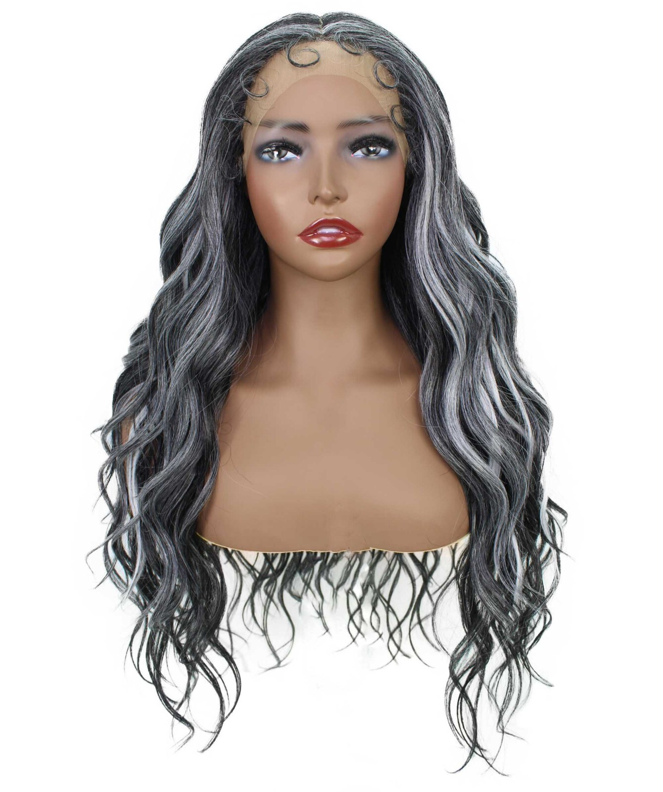 LUXLUXE Liana 27.5 inch Beachy Curls 3.75″ Mid Parting HD Lace Front Wig BL-0167