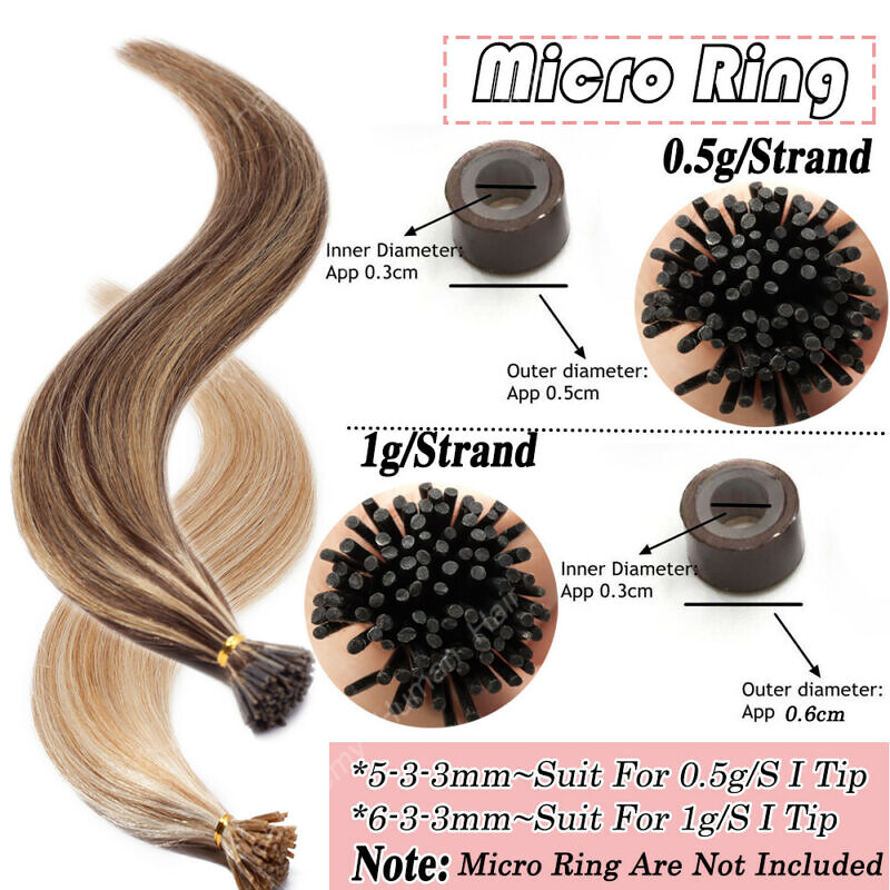 3 PCS Straight I Tip Real 100% Human Hair Extensions Thick 50g 26Inch