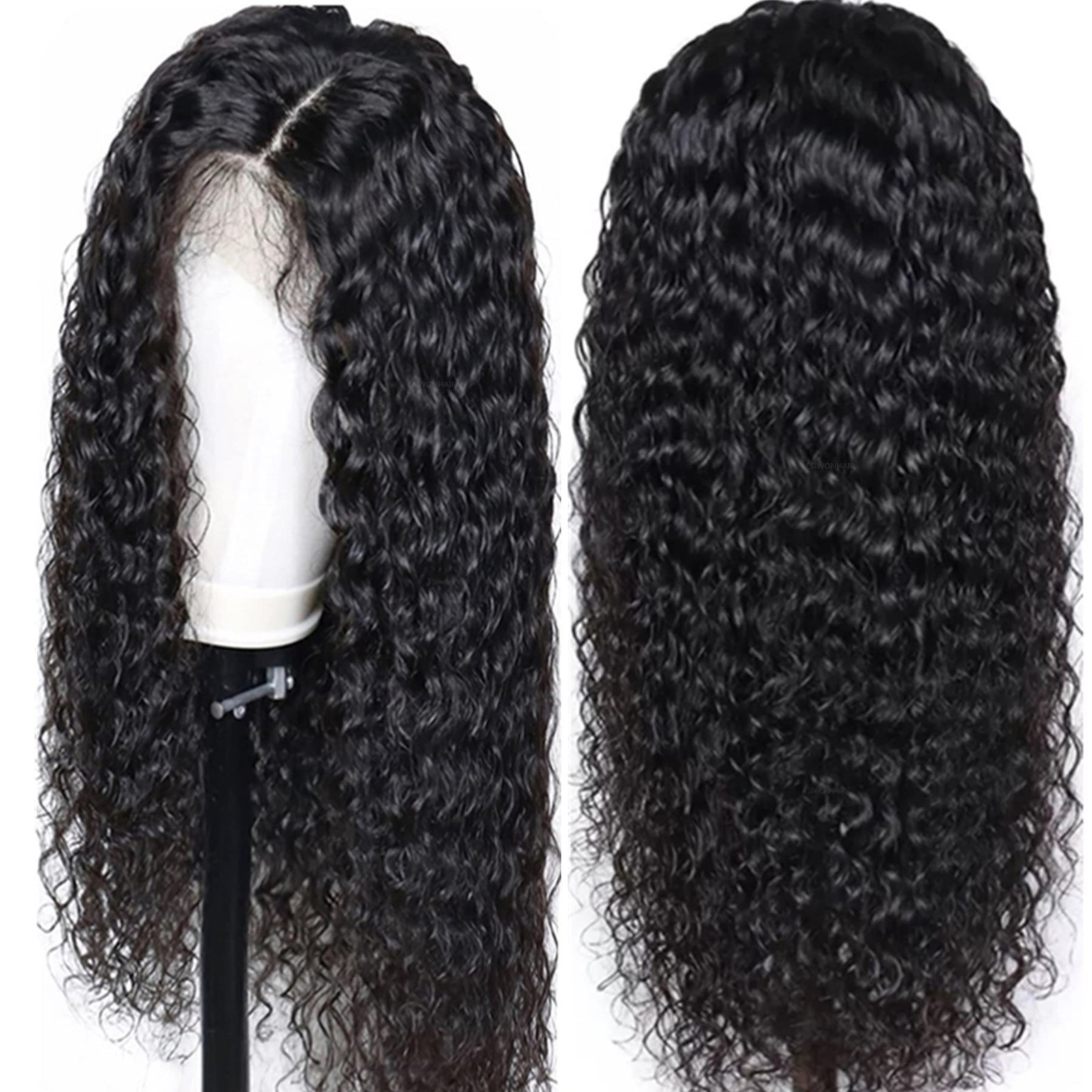 13×4 Deep Wave Wet and Wavy Lace Front Wigs Human Hair for Black Women Gluele…