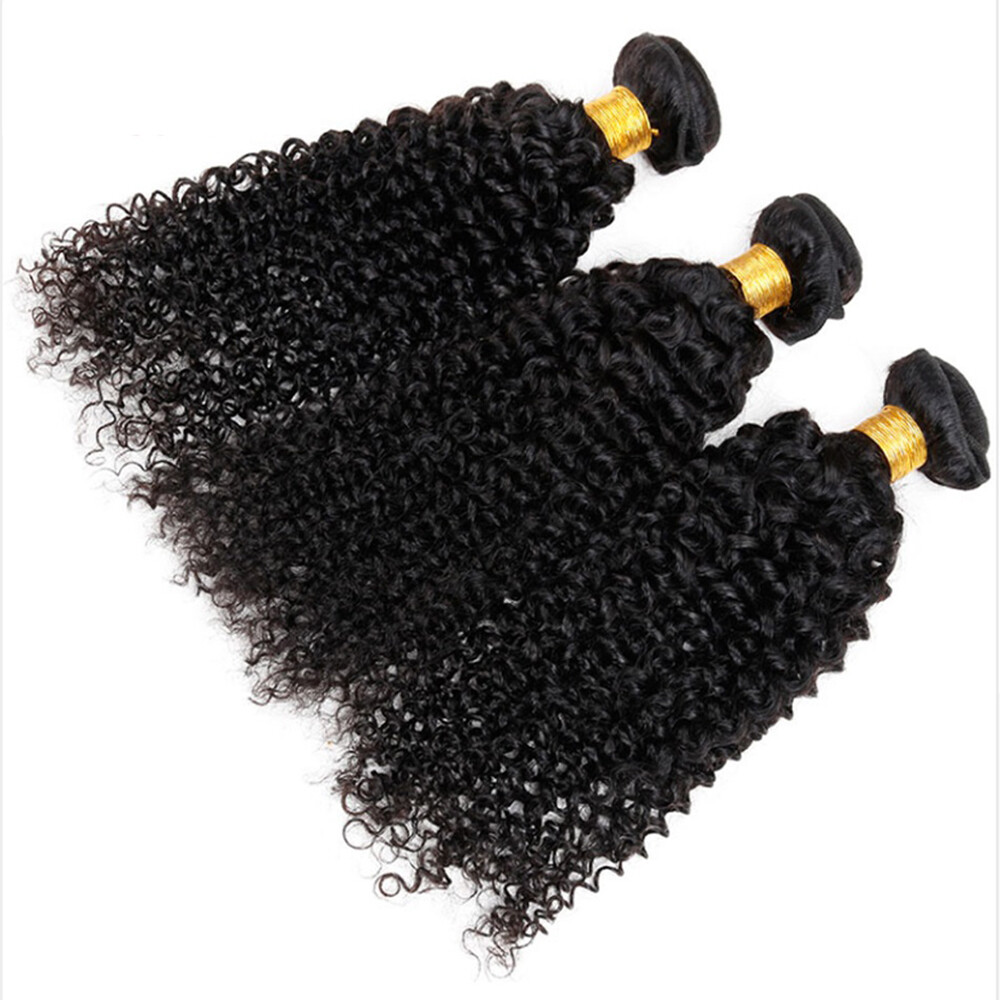 Jerry Curl Natural Black color 1B 100 Virgin Brazilian Human Hair 1 or 3 Bundles