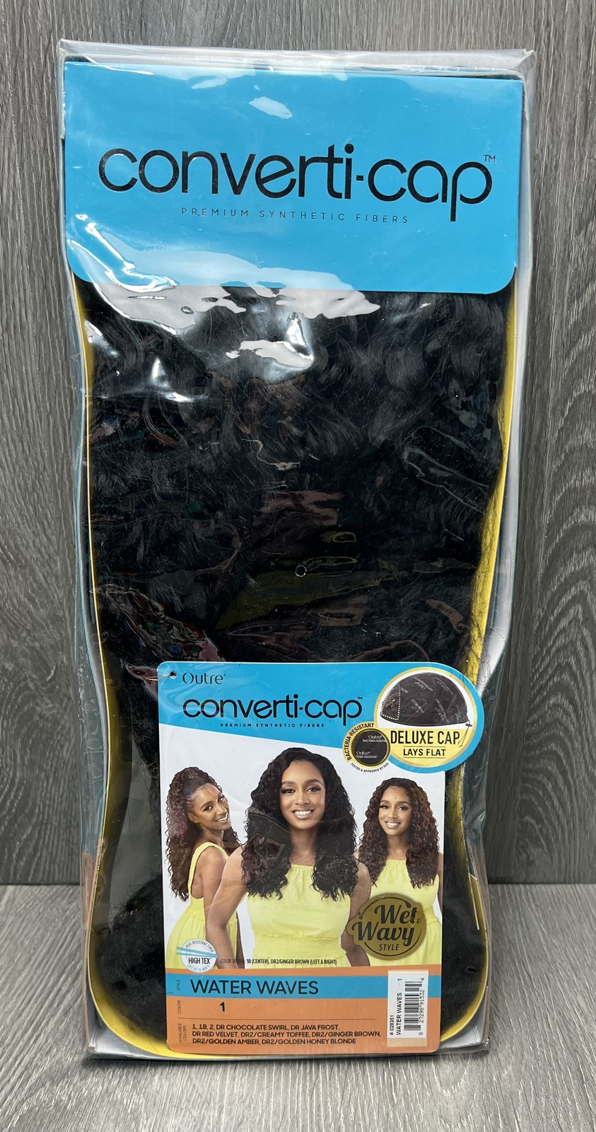 Outre Converti-Cap Premium Synthetic Wig Water Waves Deluxe Cap Color 1