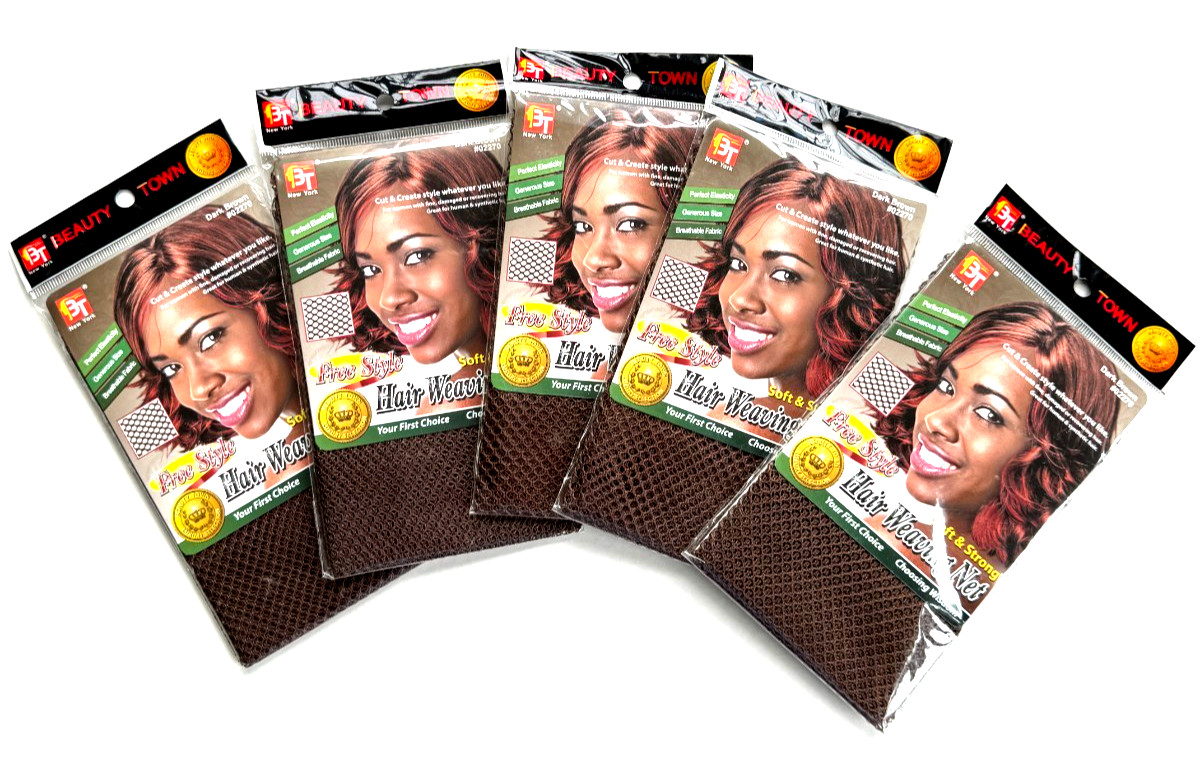 5 PK- Weaving Hair Net for Sew-In Weave Braiding Hair Extensions Wig Making Mesh