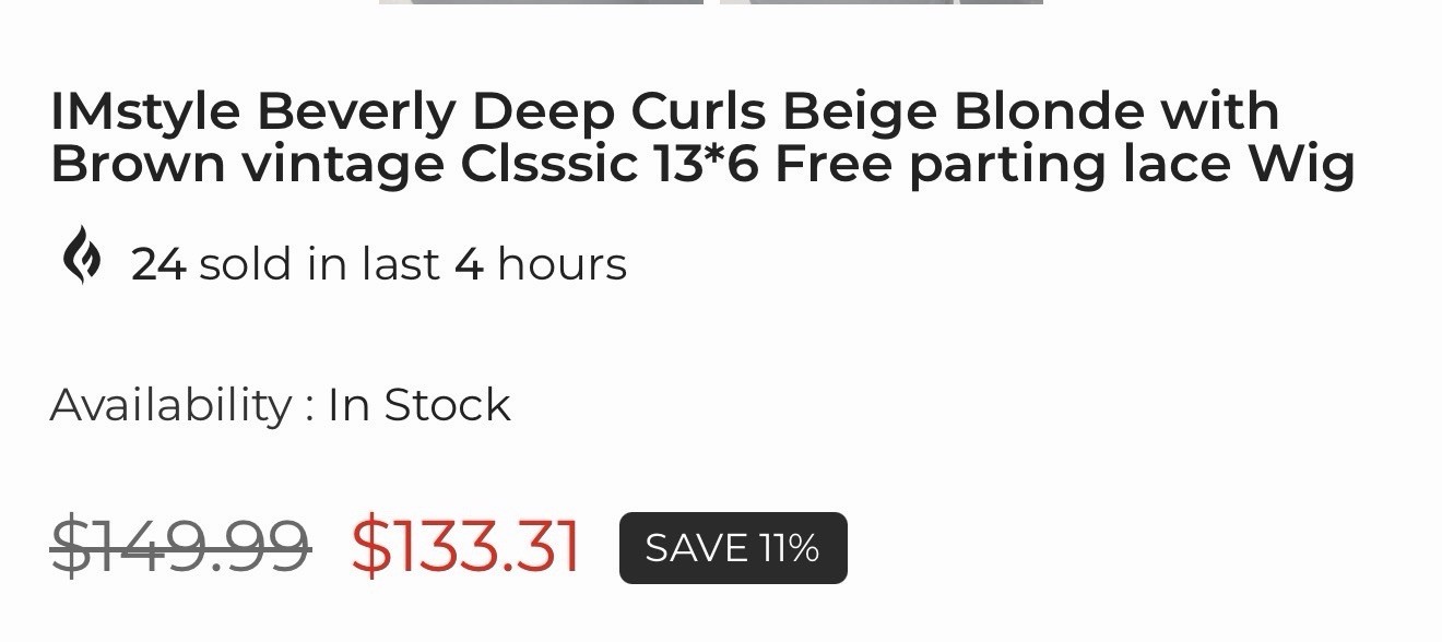 Imstyle – BEVERLY – Beige Blonde Brown – 13×6 Lace Front – BRAND NEW NEVER USED