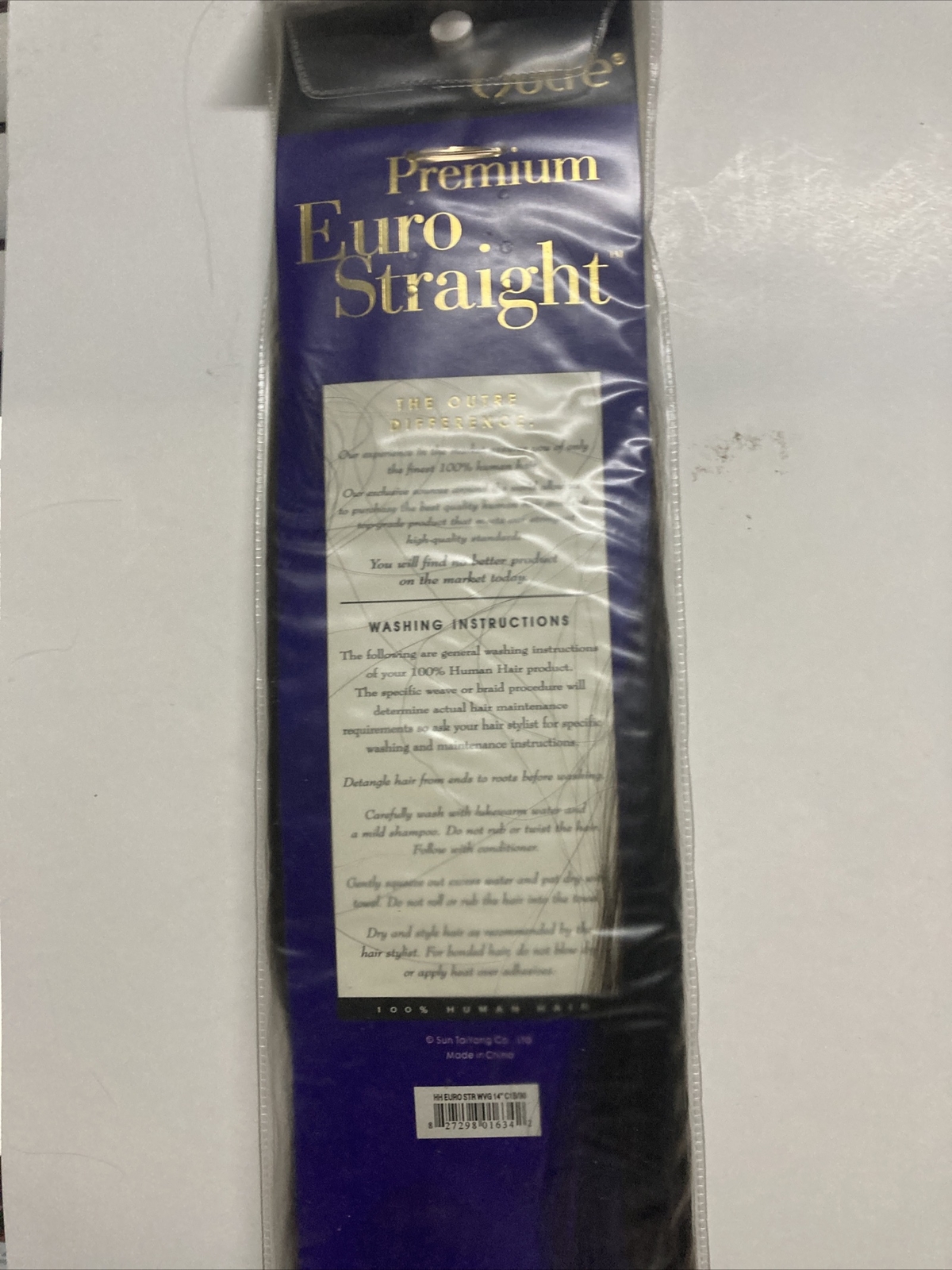 1 Pack OUTRE EURO PREMIUM STRAIGHT 100% Human Hair for Weaving 14″ Color C1B/30