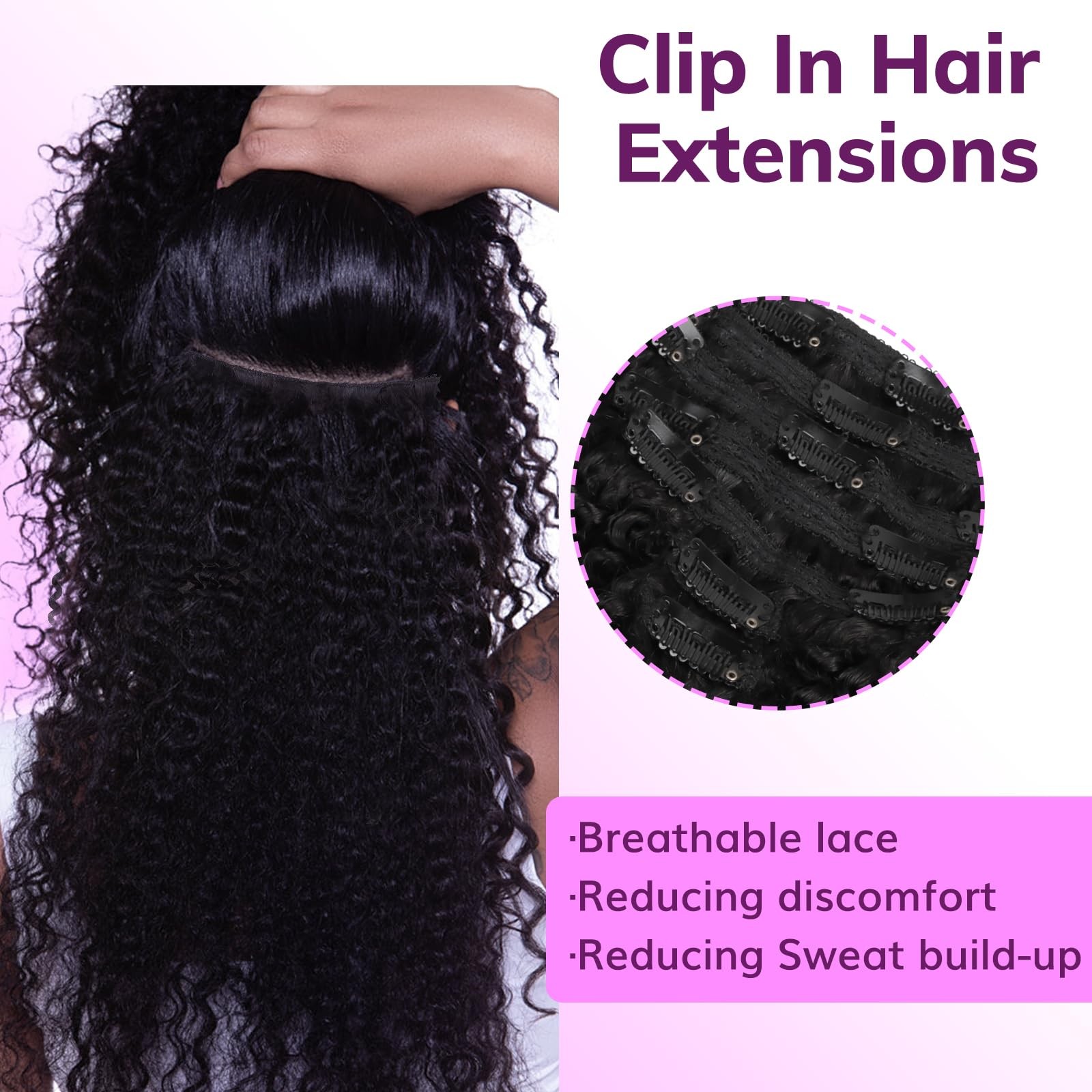 Idn Beauty Clip In Hair Extensions Real Human Hair Afro Kinky Curly 120G