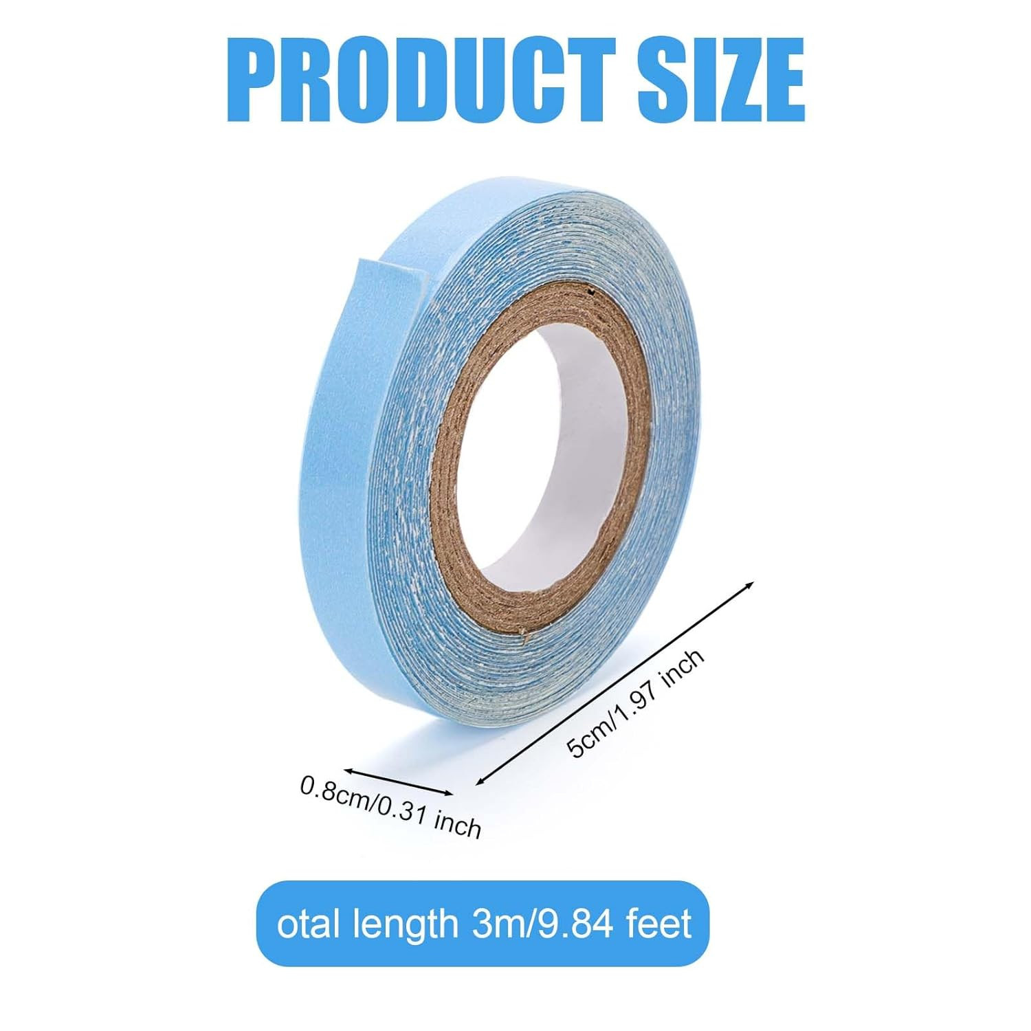 Double-Sided Hair Extension Tape – 2 Rolls, 9.84 Feet Adhesive for Wigs