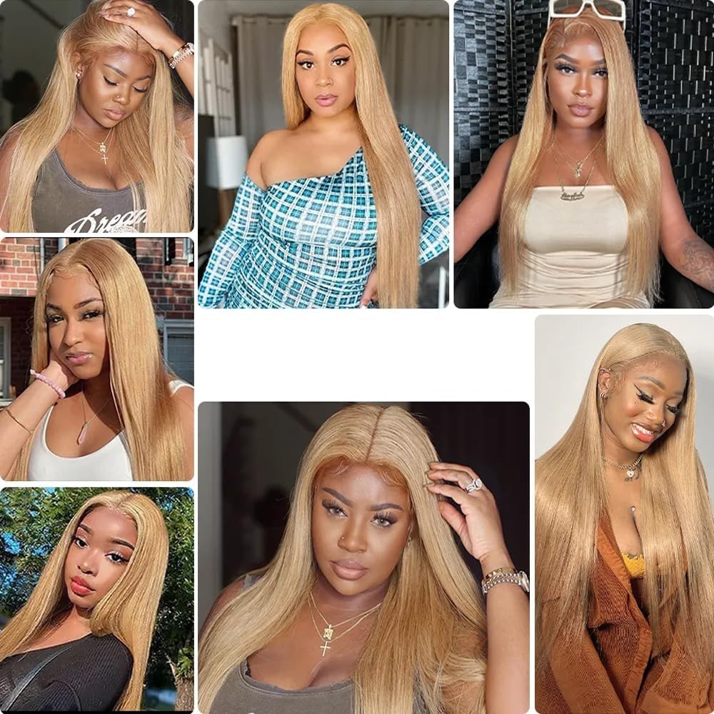 Giginger Brazilian Human Hair Bundles 24 26 28 Inch Honey Brown 27 Color