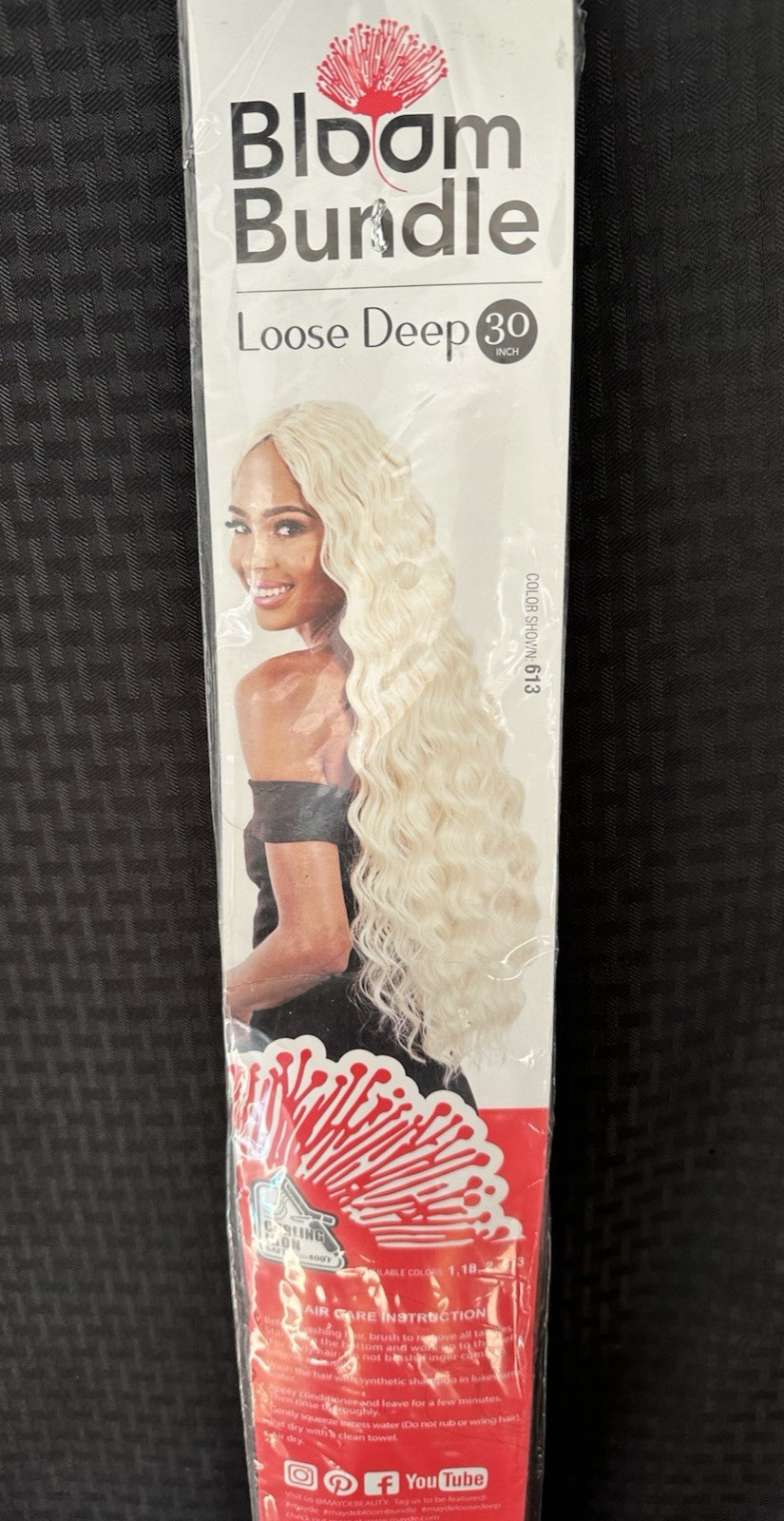 Mayde Beauty Bloom Bundle Loose Deep 30 Inch-New – Curling Iron Safe up to 400F