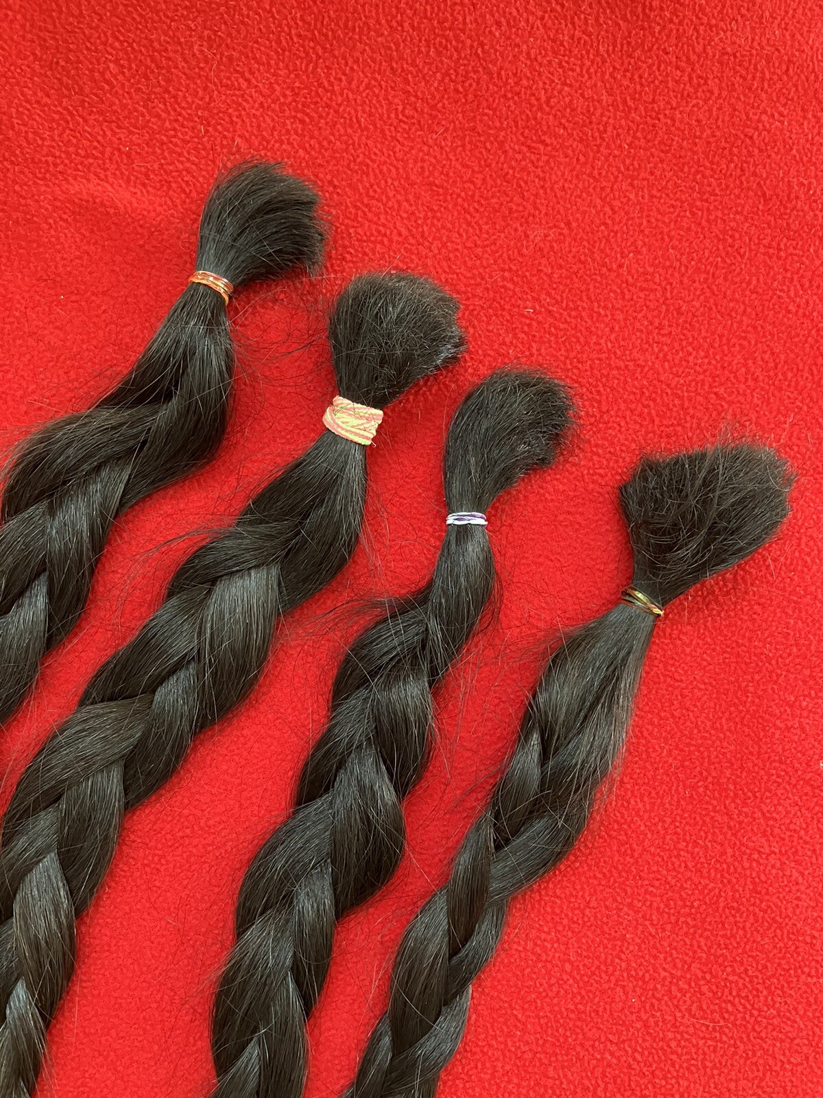 Premium 100% virgin raw Young Hair. 4 Bundles 16” Long 107 Grams/3.7 OZ