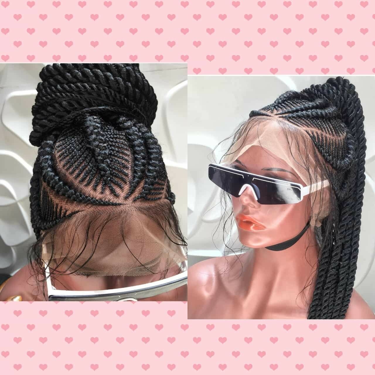 Braided Wig: beautiful cornrow wig.Handmade braided wig. pre-order 2-3WEEKS