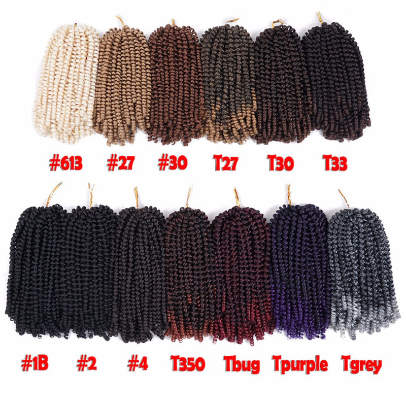 Spring Twist Braiding Hair Extensions Ombre Passion Twist Crochet Loop 30Strands