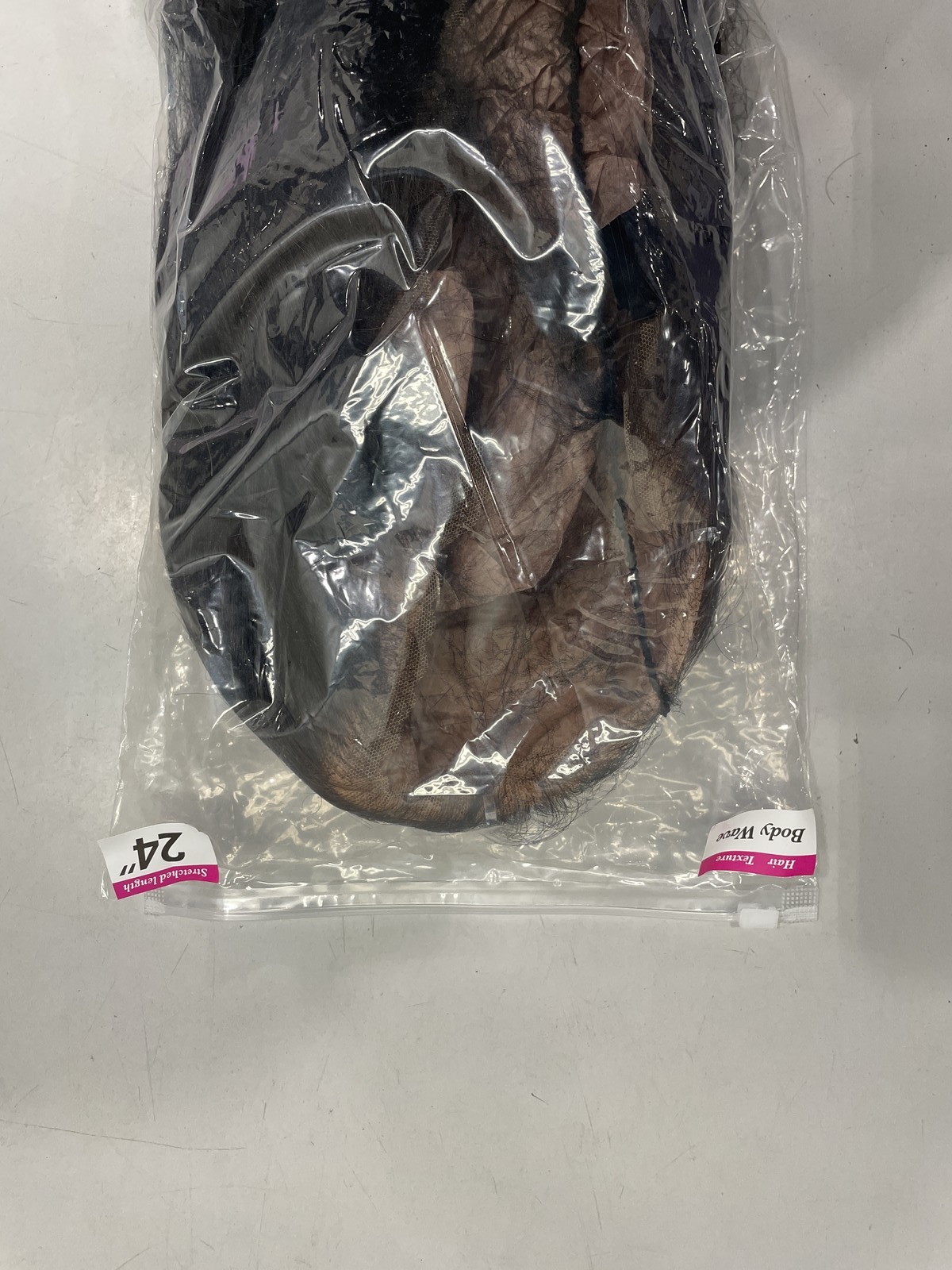 OQ 24″ Hair Natural Black Body Wave Human Hair Invisi Drawstring 360 Wig