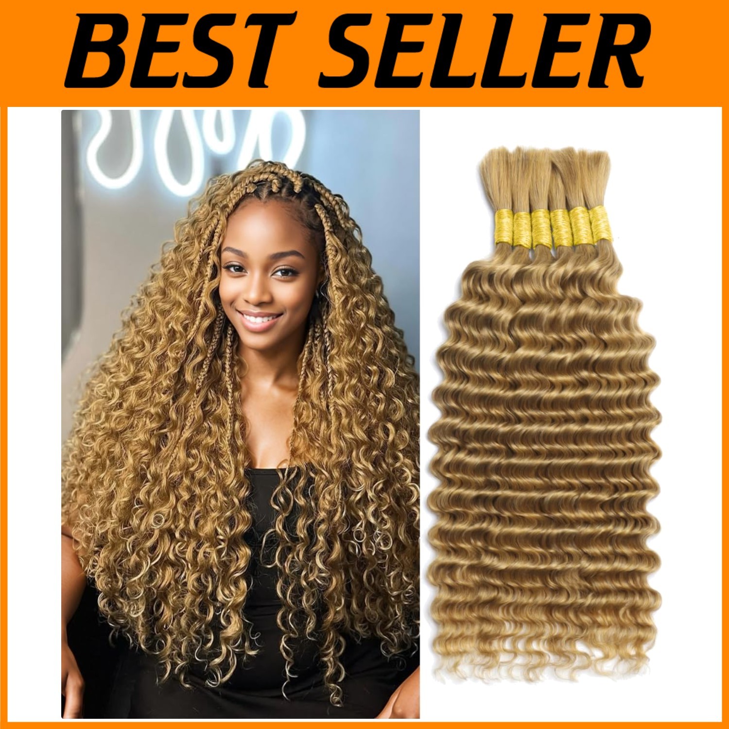 Boho Curls Honey Blonde Braiding Hair 16″ 150g Pack