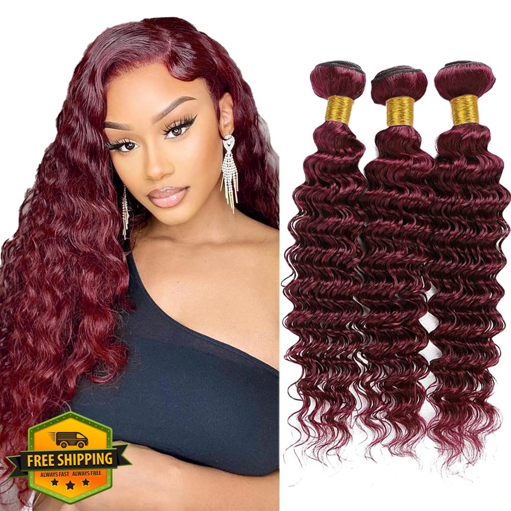 FuivJuix #99J 24 26 28″ Burgundy Deep Wave