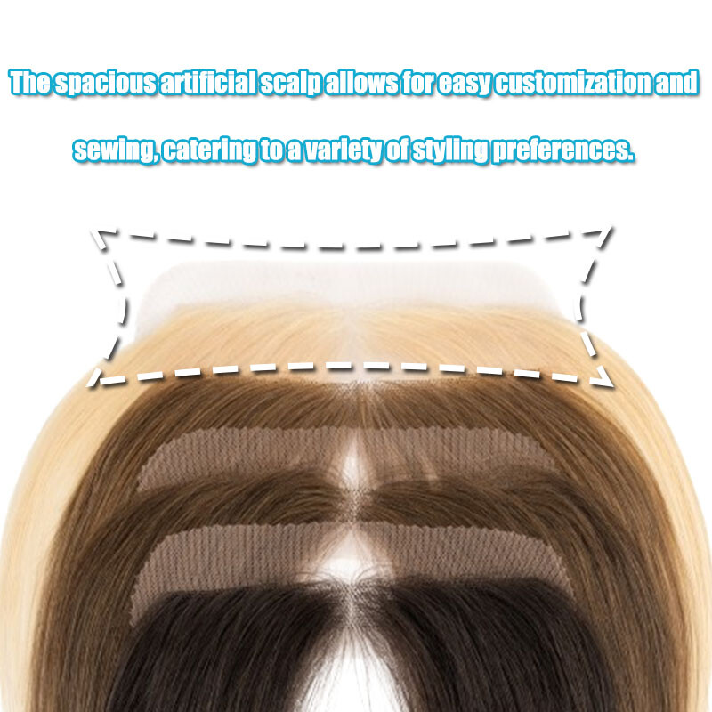 Front Hairline Full Lace Cover-up Hairpiece Remy Human Hair Patch Topper Toupee