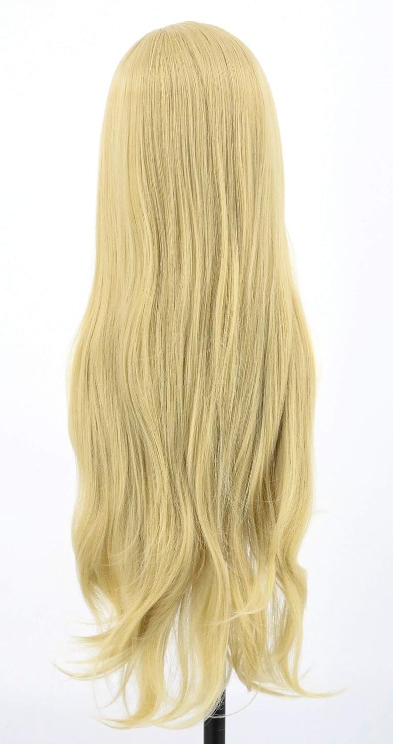 Kids 28-Inch Long Blonde Wavy Wig – Stylish Halloween and Costume Accessory