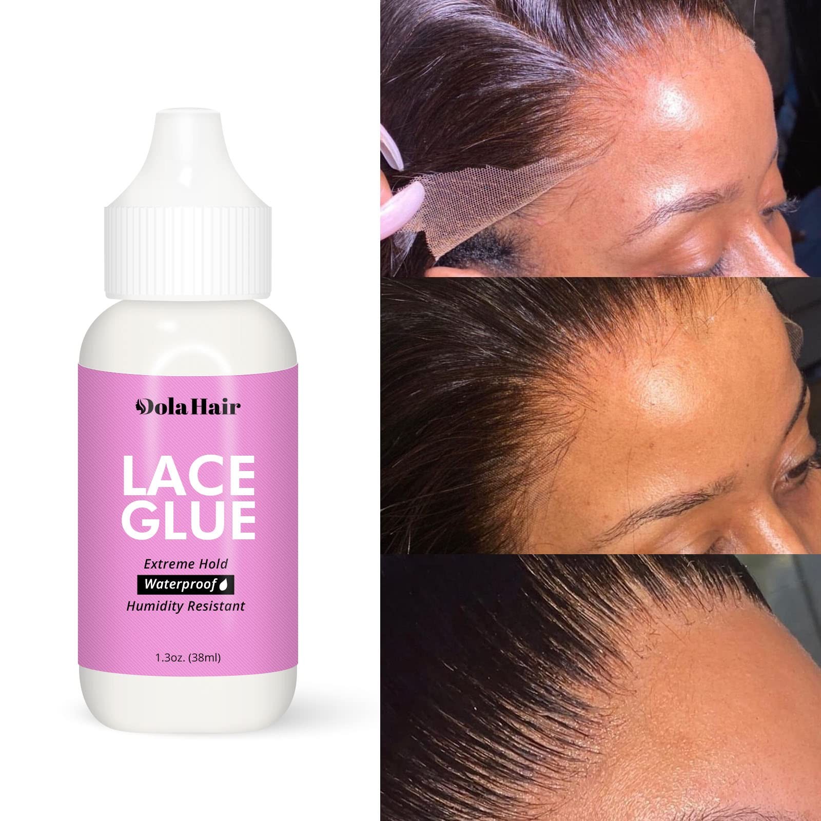 Extreme Hold Lace Glue for Wigs, Waterproof, Invisible Bonding, 1.3 Ounce
