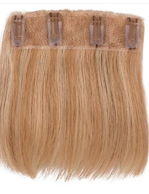 STYLD by KEN PAVES Espresso Black Blunt Bangs Hair Extensions Human New Clip In